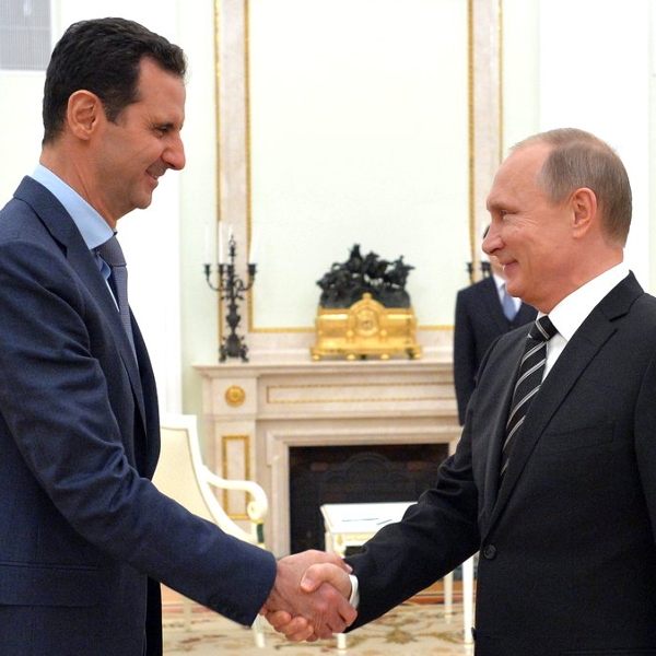 Bashar Al Assad and Vladimir Putin.