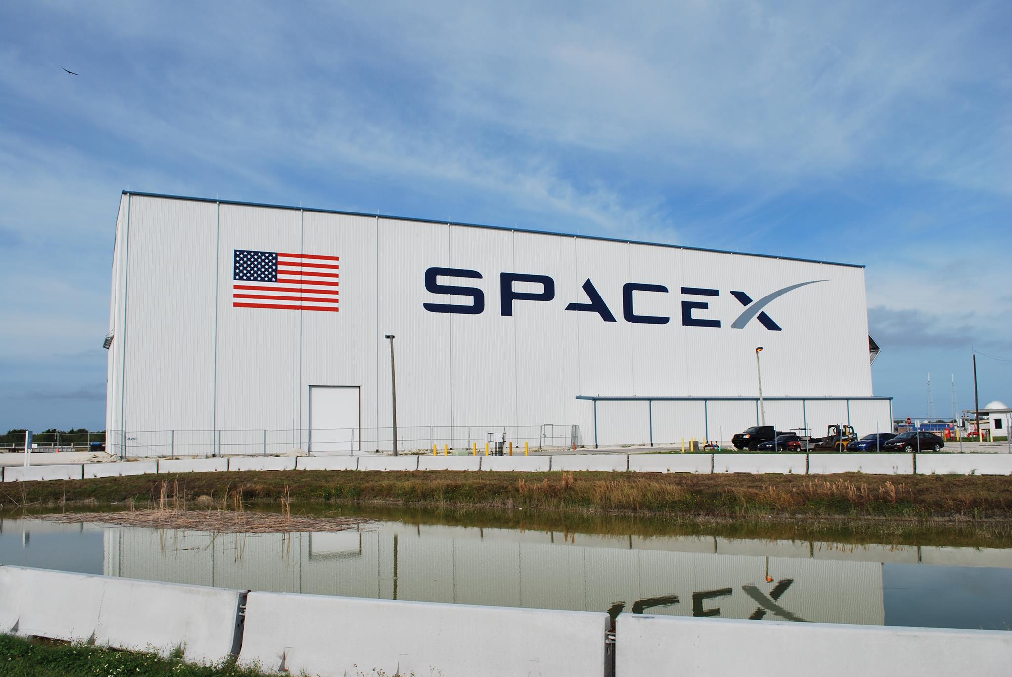 SpaceX’s hangar at Launch Complex 39A at Kennedy Space Center.