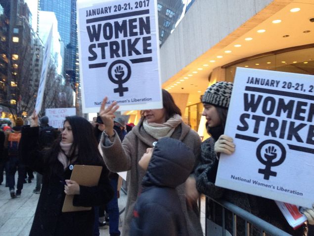 The National Women's Liberation received pledges from 5,000 women nationwide to strike from paid and unpaid work from January 20 to 21.