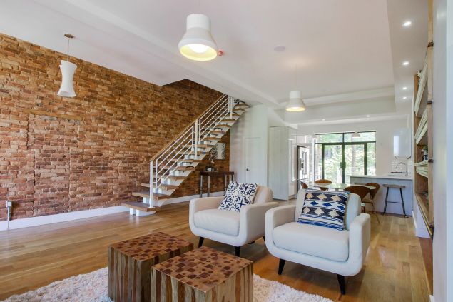 Lots of exposed brick here.
