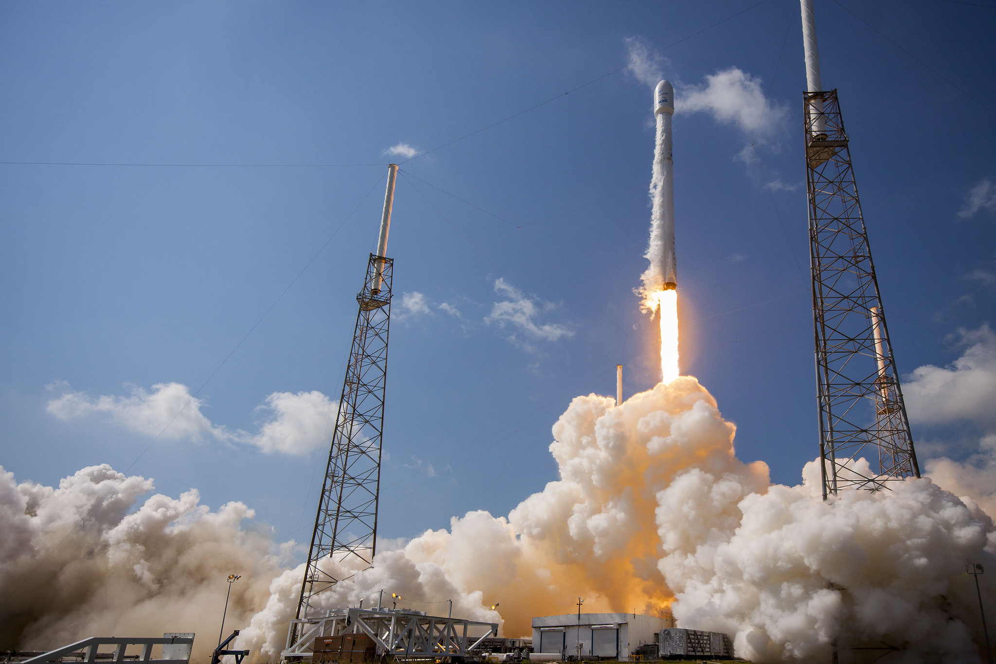 A SpaceX Falcon 9 launches from Cape Canaveral.