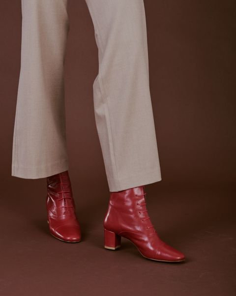 BY FAR Lada Leather Red, $362, Byfarshoes.com