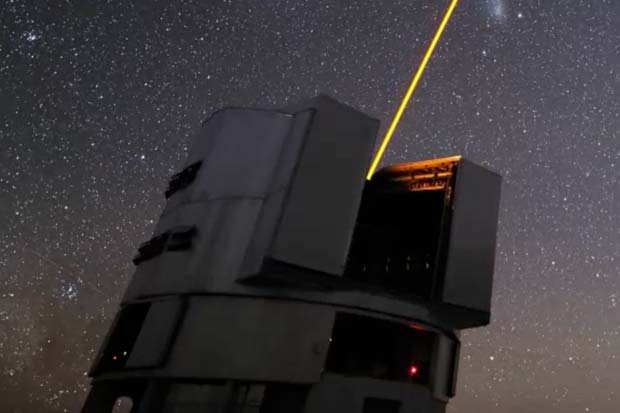 The European Southern Observatory's Very Large Telescope in action.