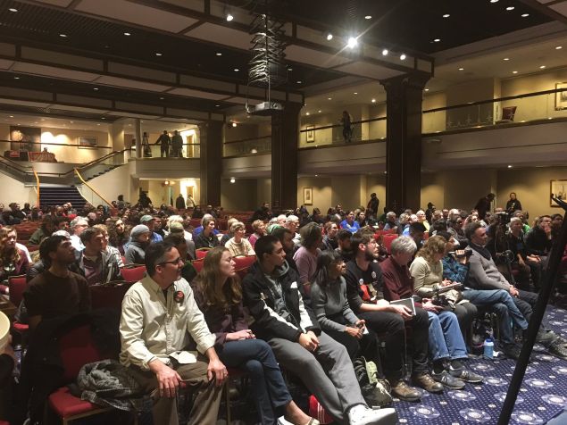 Nearly 200 people showed up to the Occupy Inauguration "Inaugurate the Resistance" event in Washington, D.C.