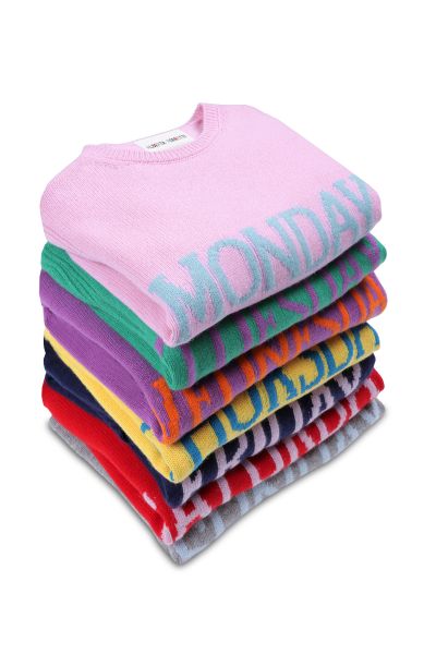 Alberta Ferretti's Rainbow Week sweaters.