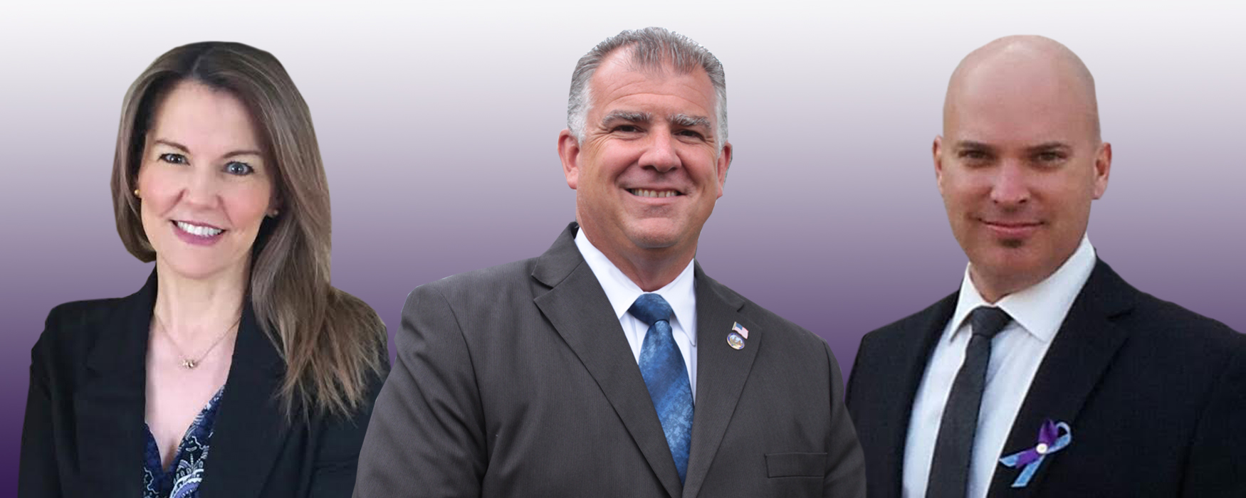 Dombrowski (center) with council running mates Ingui and Leider.