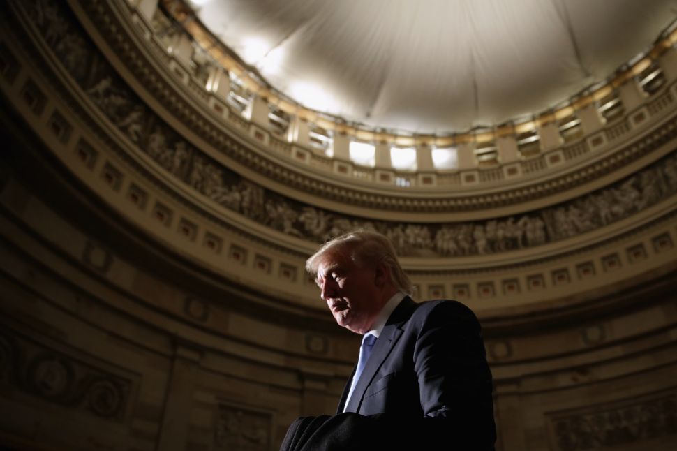 WASHINGTON, DC President-elect Donald Trump in the U.S. Capitol Rotunda.