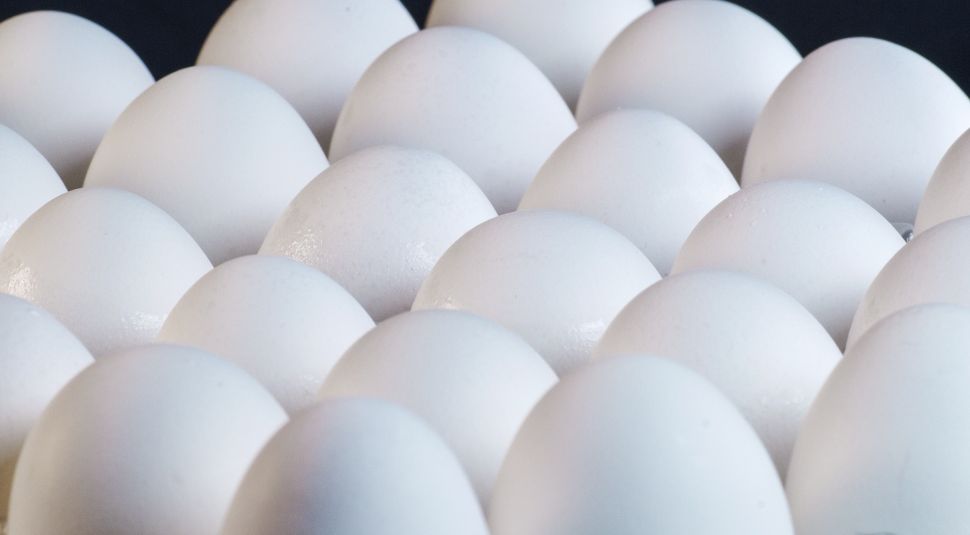 There is no evidence to suggest that the cholesterol in eggs relates to blood cholesterol levels, but we are still advised to only eat up to two a day.