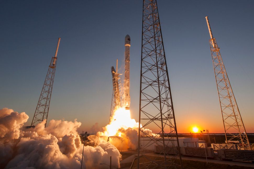 SpaceX's Falcon 9 rocket lifts off from Launch Complex 40 carrying the Deep Space Climate Observatory (DSCOVR) satellite in Cape Canaveral, Florida.