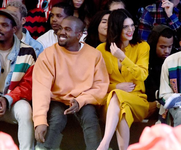 Kanye West and Kendall Jenner try out the pastel thing.