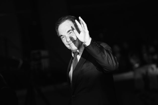 Director Oliver Stone at the Rome premiere of Snowden.