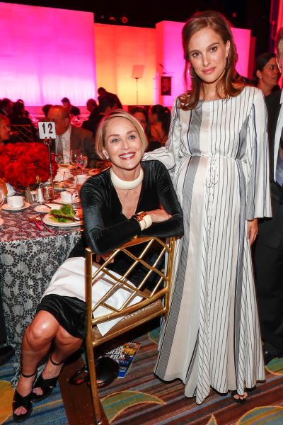 Sharon Stone and Natalie Portman in The Row at the Israel Film Festival 30th Anniversary Gala Awards Dinner.
