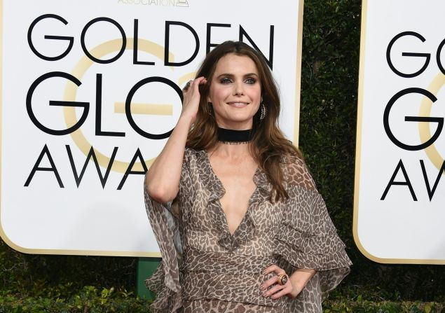 Keri Russell at the 74th annual Golden Globe Awards.