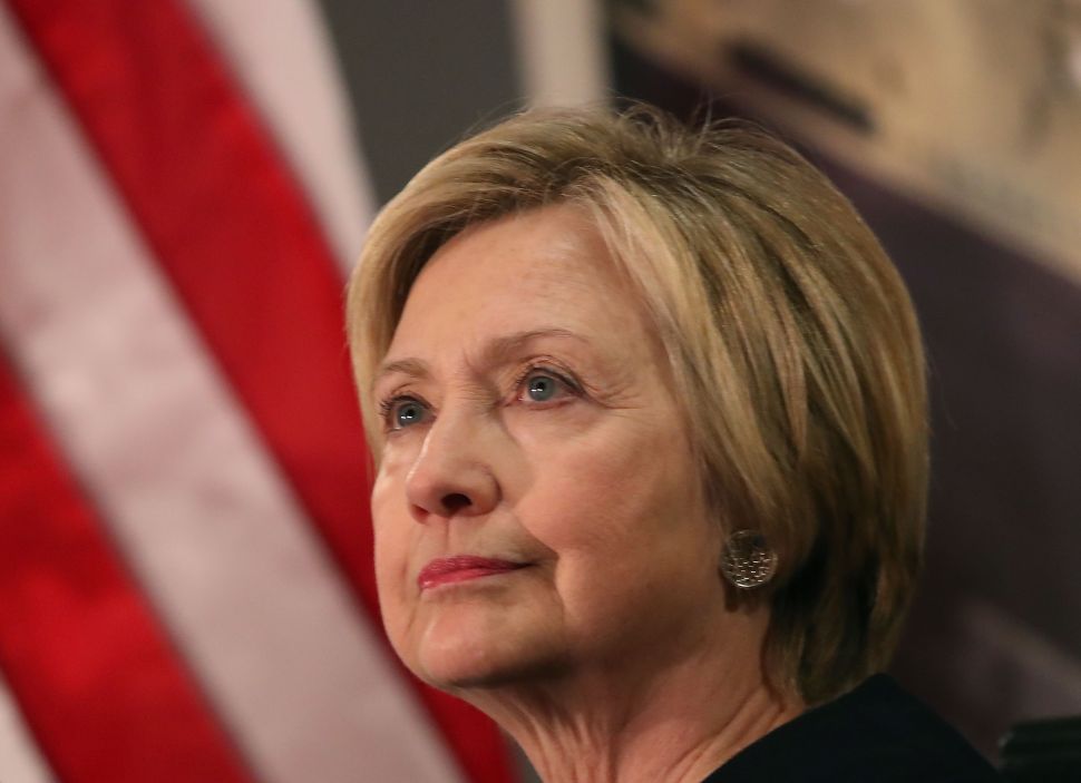 WASHINGTON, DC - JANUARY 10: Former Secretary of State Hillary Clinton speaks at a reception celebrating the completion of the U.S. Diplomacy Center Pavilion, at the State Department on January 10, 2017 in Washington, DC. The first floor of the pavilion was dedicated and named the Hillary Rodham Clinton Pavilion. 