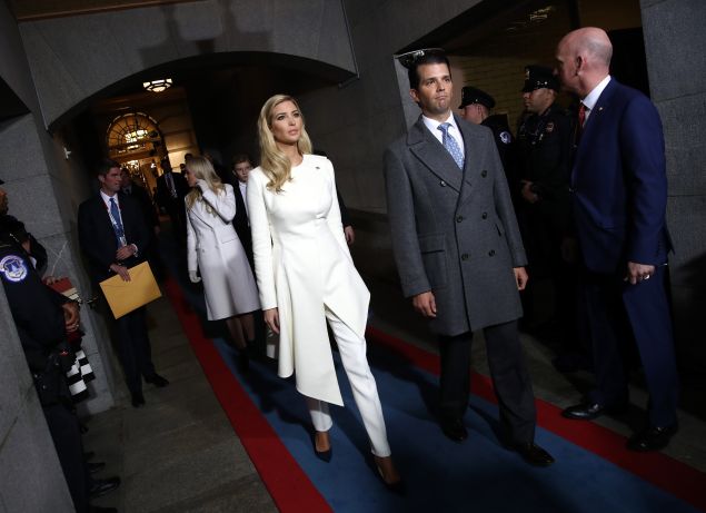 Ivanka Trump in Oscar de la Renta.