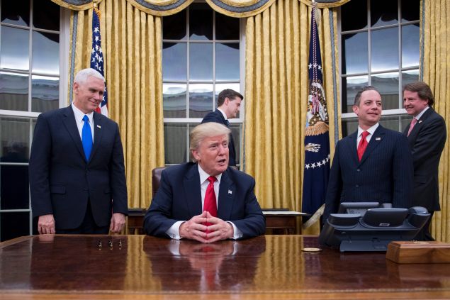 President Donald Trump's Oval Office is, unsurprisingly, gold.