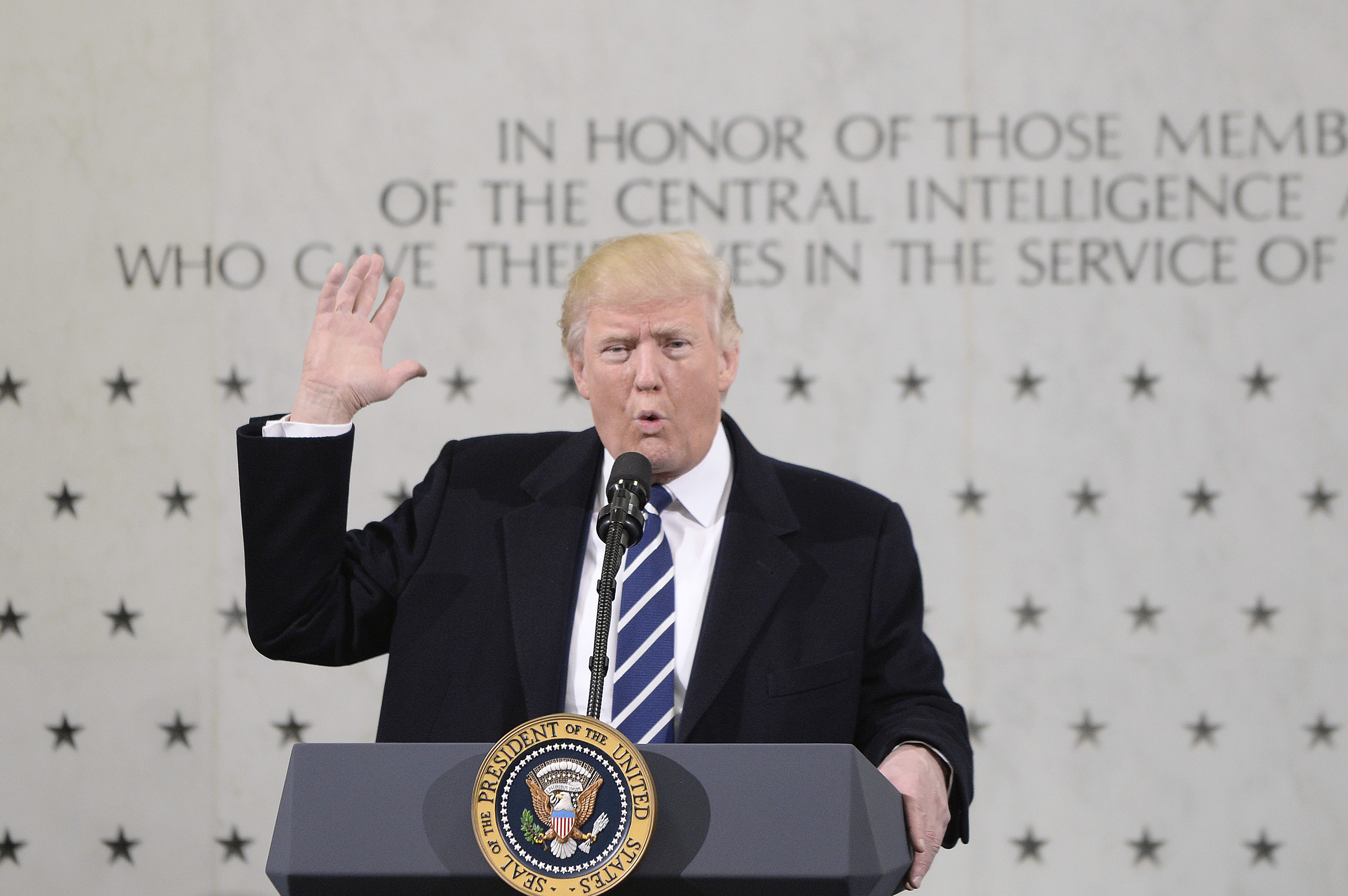 At CIA headquarters on Jan. 17, Trump said the ‘dishonest media’ made it appear he was having a feud with the intel community.