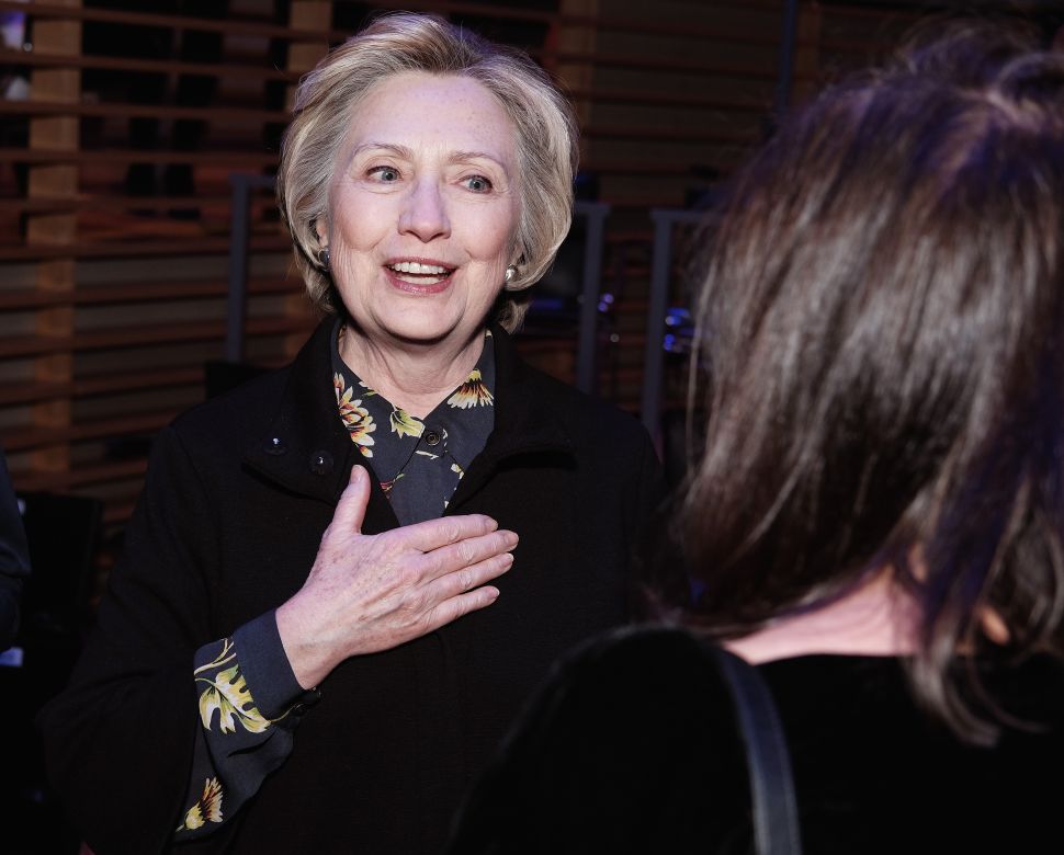 NEW YORK, NY - JANUARY 25: Hilary Clinton attends The Nearness Of You Benefit Concert at Jazz at Lincoln Center on January 25, 2017 in New York City.
