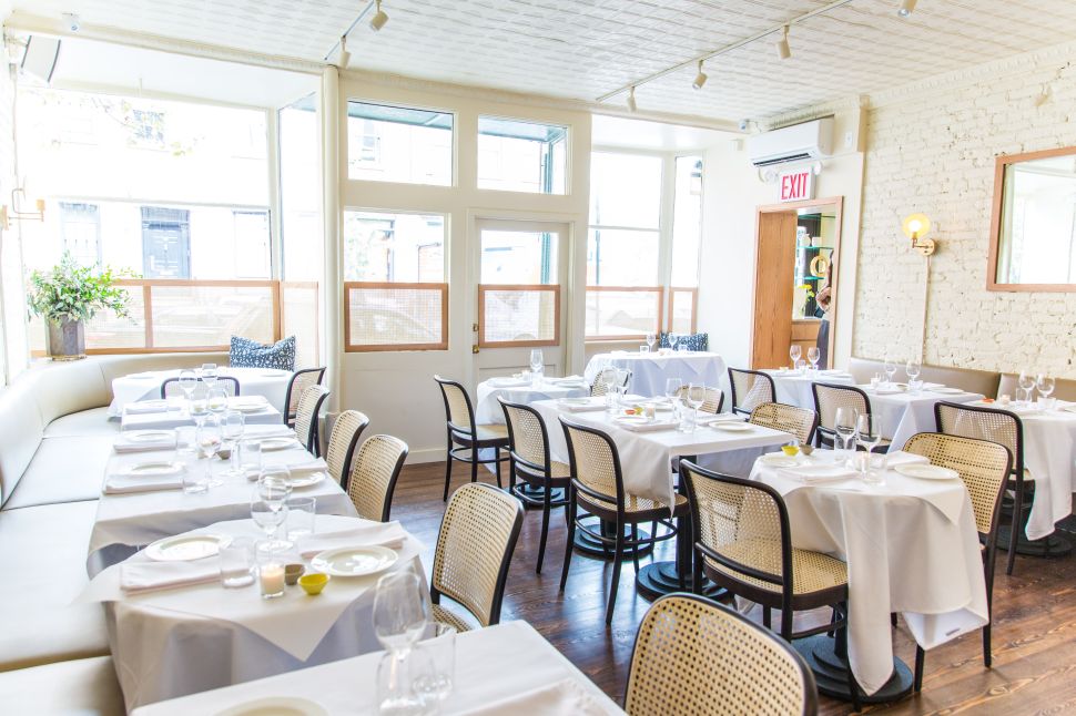 The dining room at King.