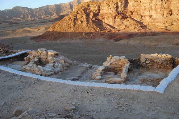 The two-room gatehouse in the Timna Valley, which scientists believe is part of King Solomon's mines.
