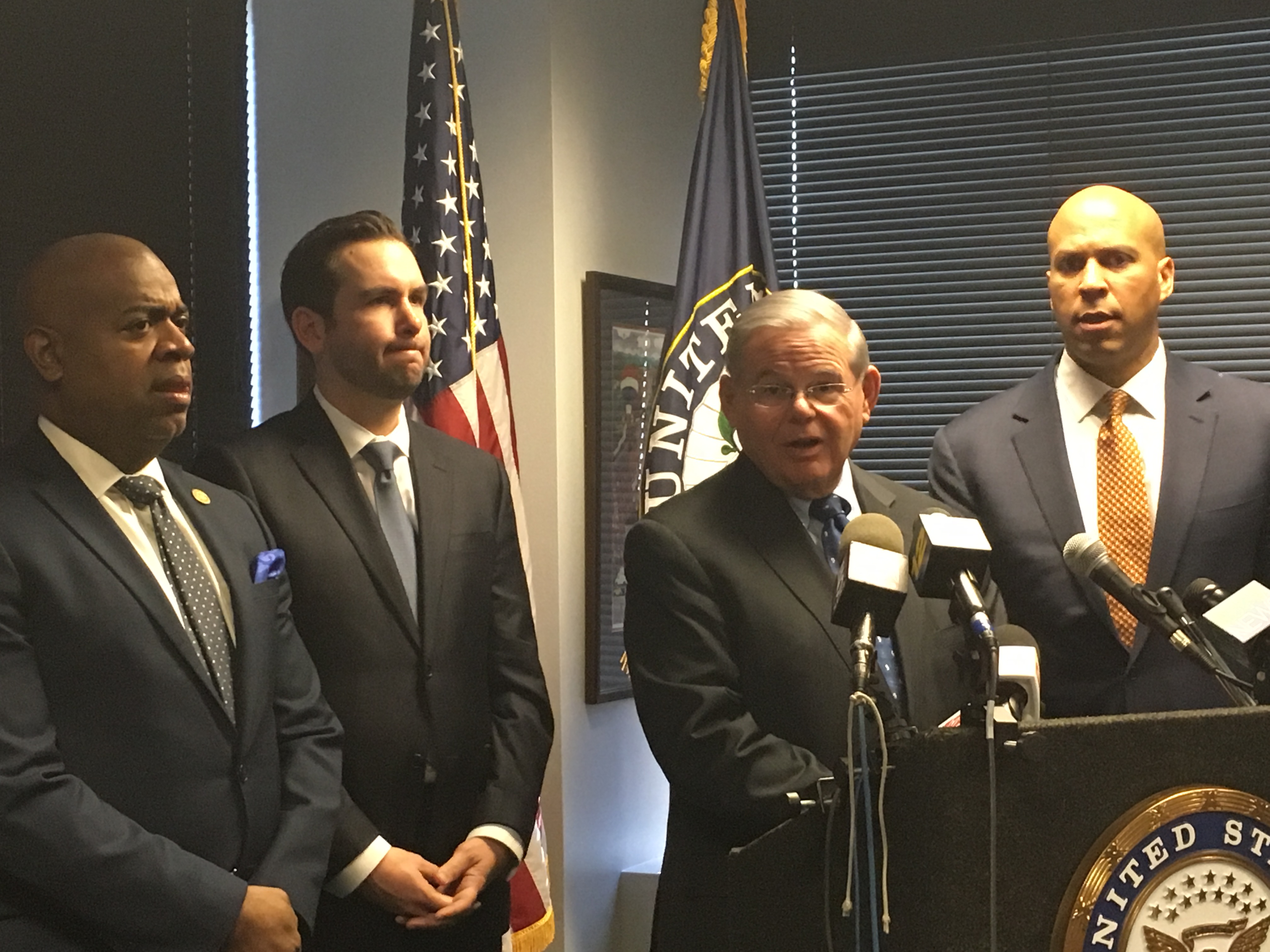 New Jersey's senators Booker and Menendez oppose Trump's immigration actions.