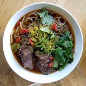 Chef David Kuo's beef noodle soup.