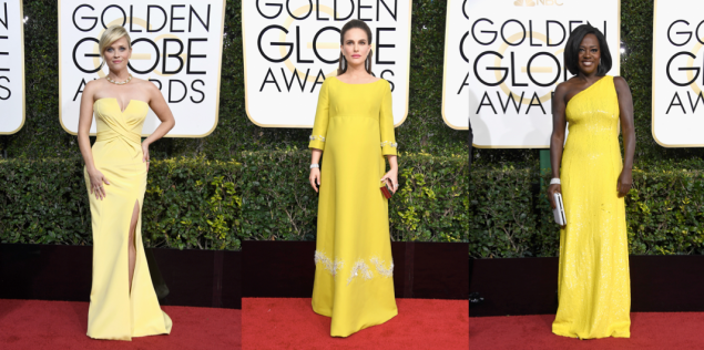 Reese Witherspoon in Atelier Versace, Natalie Portman in Prada, Viola Davis in Michael Kors Collection.
