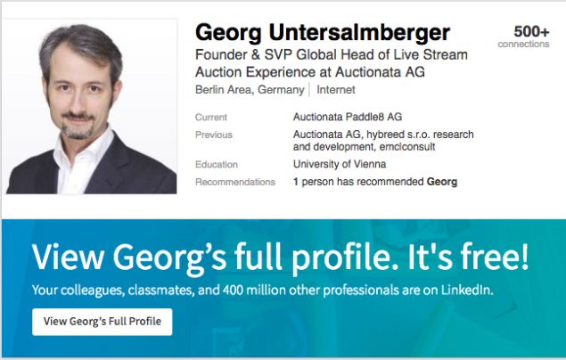 Screenshot from LinkedIn.