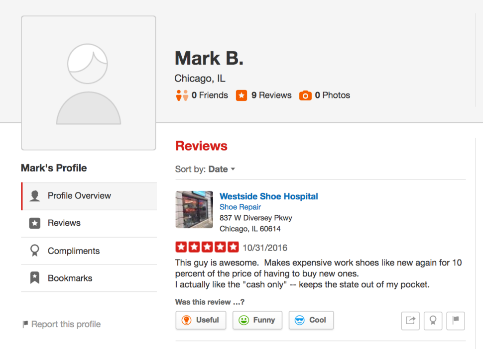 A day after the Observer's story appeared, Mark Brady removed his negative review of Next, as well as his photo and three other reviews.