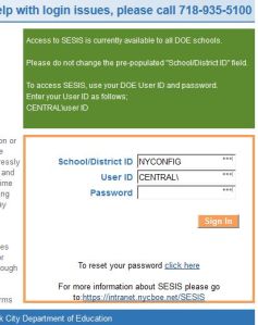 From the SESIS login page.