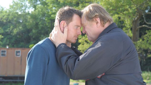 Michael Fassbender as Chad Cutler and Brendan Gleeson as Colby Cutler.