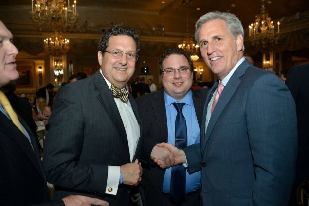 Robert Capano, center, with House Majority Leader Kevin McCarthy.