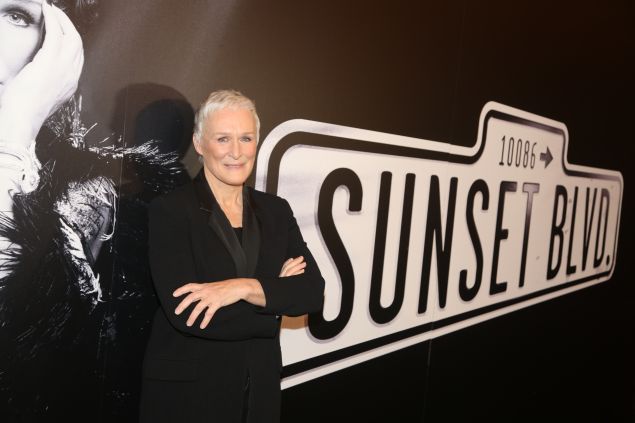 Glenn Close at the press event for Andrew Lloyd Weber's adaptation of Sunset Boulevard.