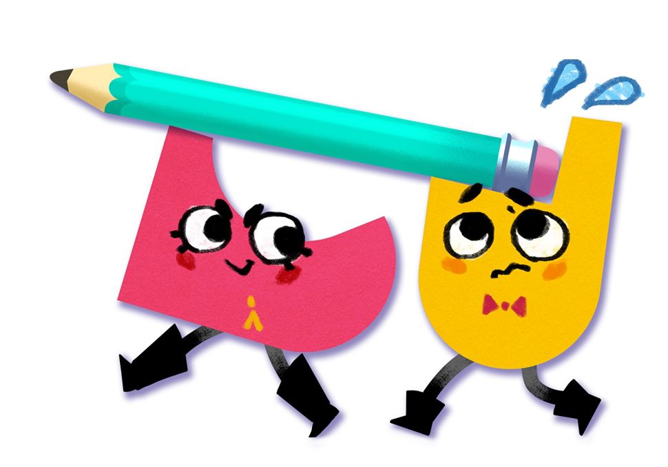 Snipperclips characters working together.