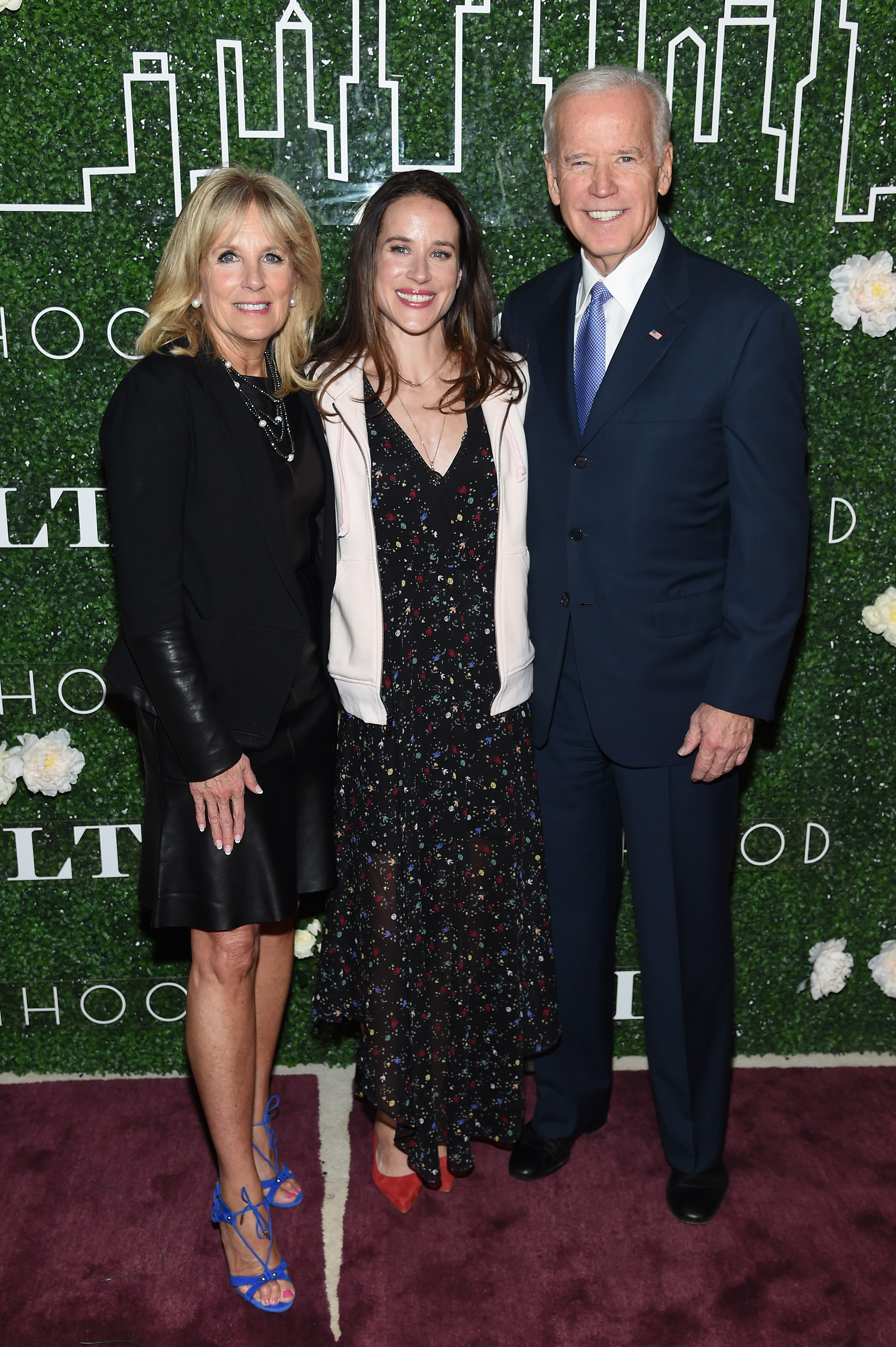 NEW YORK, NY - FEBRUARY 07: Dr. Jill Biden, Livelihood founder Ashley Biden and Vice President Joe Biden attend the GILT and Ashley Biden celebration of the launch of exclusive Livelihood Collection at Spring Place on February 7, 2017 in New York City. (Photo by Jamie McCarthy/Getty Images for GILT)