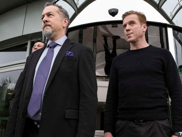 David Costabile as Mike "Wags" Wagner and Damian Lewis as Bobby "Axe" Axelrod.