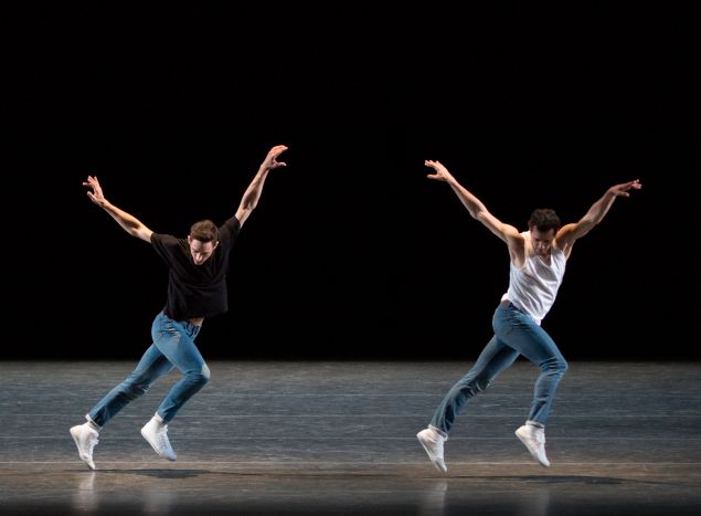 Justin Peck and Robert Fairchild in The Times Are Racing.