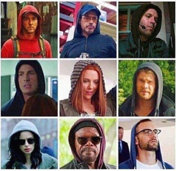 Somes superheroes in hats.