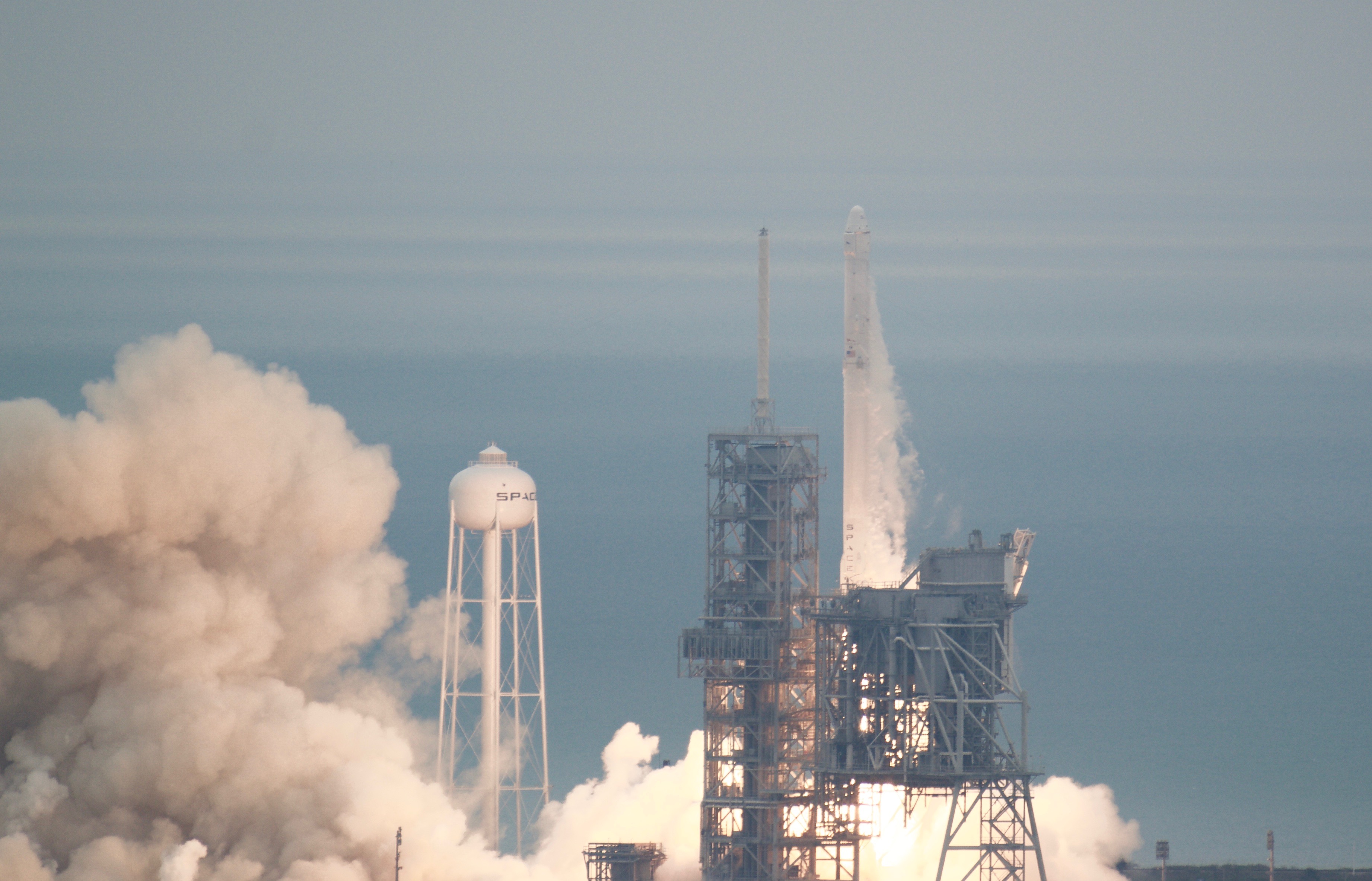 SpaceX's Falcon 9 at Launch Complex 39A, Kennedy Space Center.