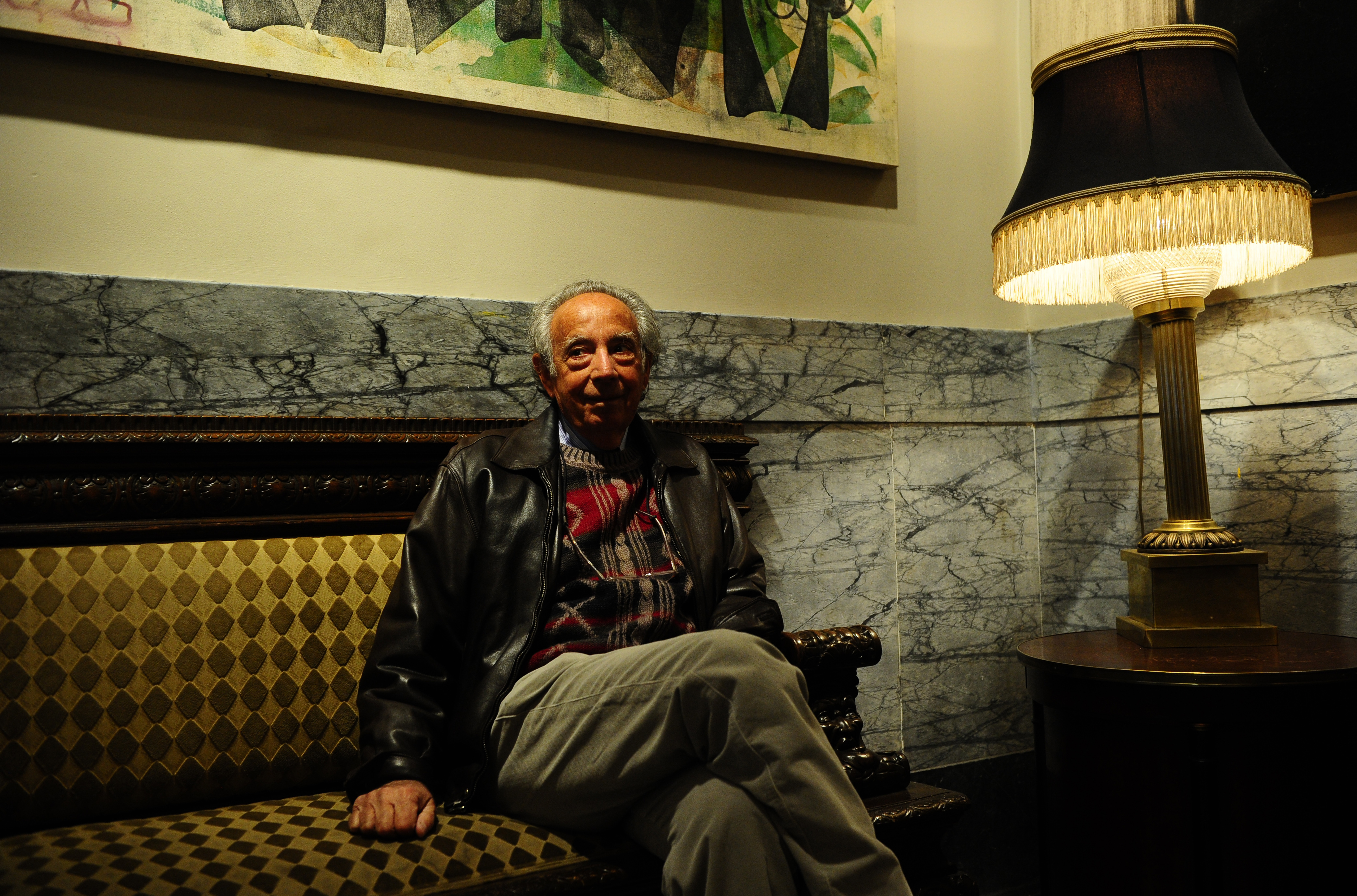 Former long-time Chelsea Hotel manager Stanley Bard in the lobby of the Chelsea Hotel in New York, January 10, 2011.