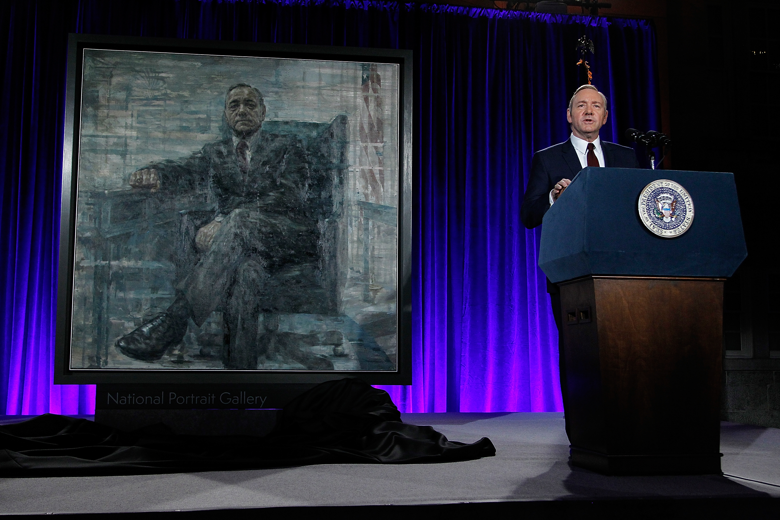 Kevin Spacey portrays Frank Underwood in Netflix's House Of Cards.