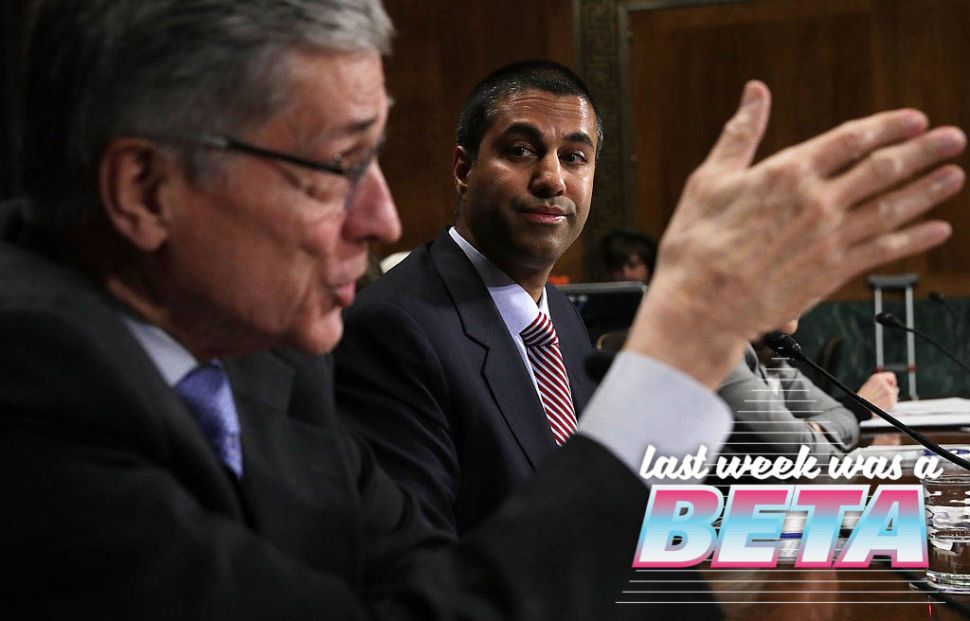 WASHINGTON, DC - MAY 11: Federal Communications Commission (FCC) Chairman Thomas Wheeler (L) speaks as FCC Commissioner Ajit Pai (R) looks on during a hearing before the Privacy, Technology and the Law Subcommittee of Senate Judiciary Committee May 11, 2016 on Capitol Hill in Washington, DC. The subcommittee held a hearing on "Examining the Proposed FCC Privacy Rules."