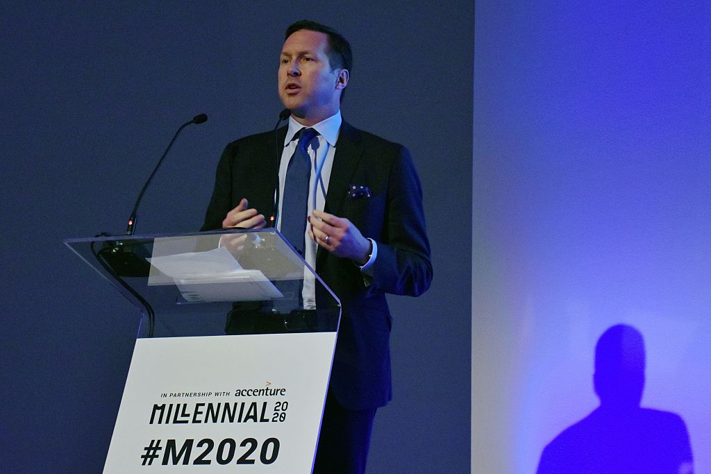 Manchester City FC chief commercial officer Tom Glick speaks during the Millennial 20/20 Summit in Singapore on September 7, 2016. Chinese President Xi Jinping's push to promote football in his country is bearing fruit with the help of English Premier League clubs, a top Manchester City executive said September 7 in Singapore. / AFP / Matthew MOHAN (Photo credit should read MATTHEW MOHAN/AFP/Getty Images)