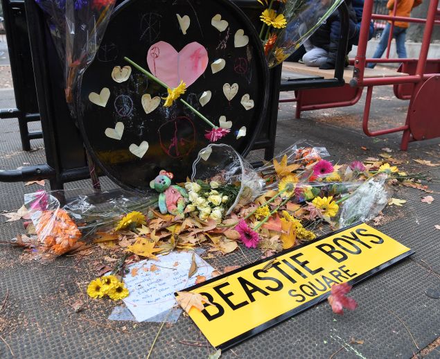Activists protest Racism and Hate after swastikas found in Adam Yauch Park in Brooklyn, New York on November 20, 2016.