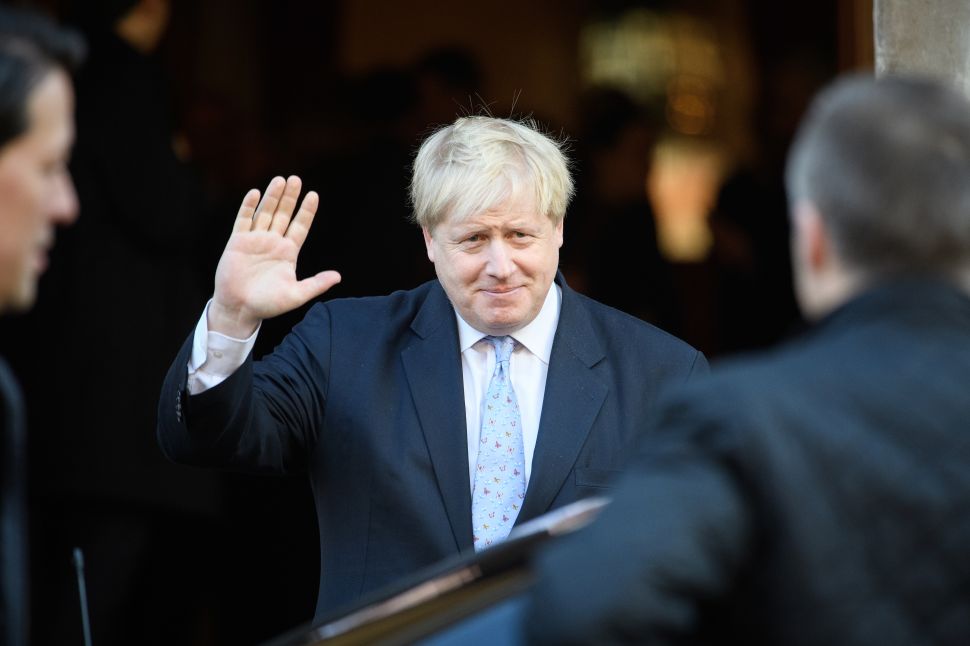 LONDON, ENGLAND - JANUARY 17: British Foreign Secretary Boris Johnson leaves after listening to British Prime Minister Theresa May's keynote speech on Brexit at Lancaster House on January 17, 2017 in London, England. In the speech, she announced that the UK is to leave the single market.