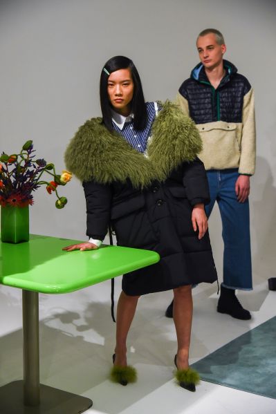 A model at Sandy Liang's presentation.