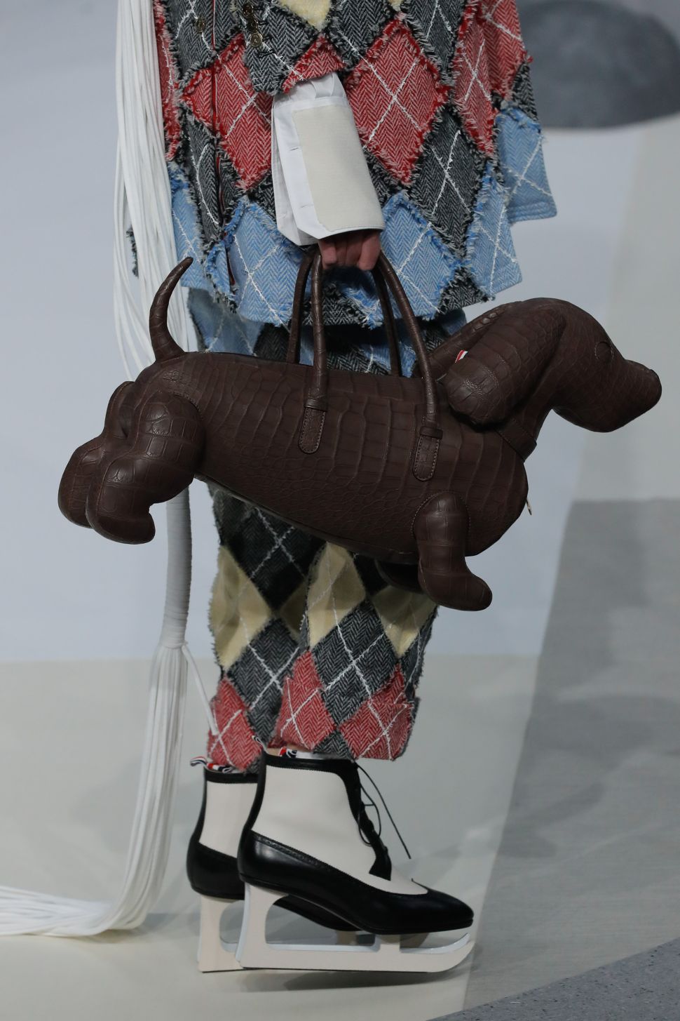 The Hector bag in brown crocodile.