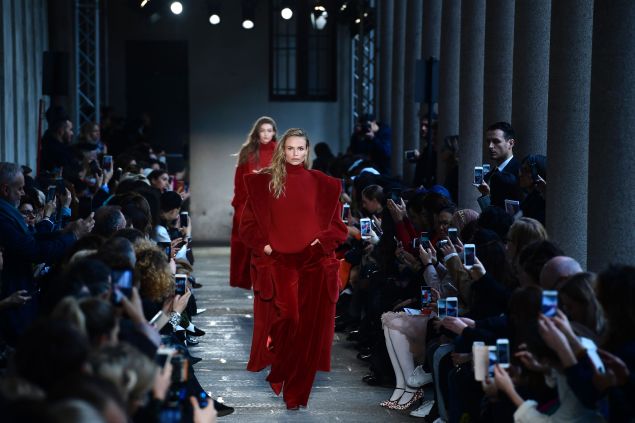 Rather rouge at Max Mara.