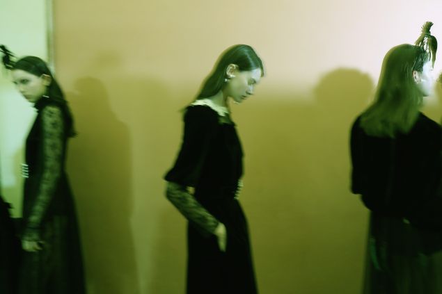 Models backstage.