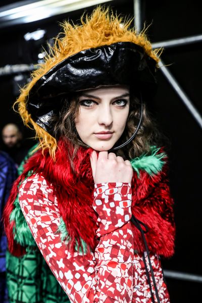 Red fur at Marni.